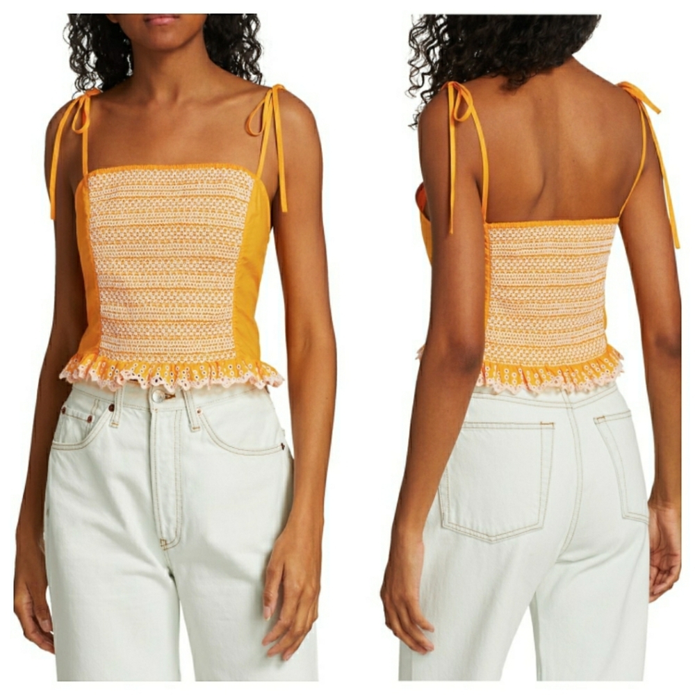 TANYA TAYLOR Randy Smocked Top